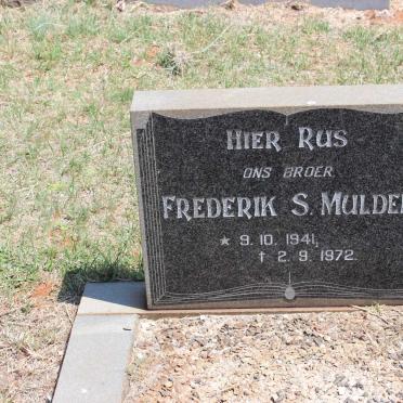 MULDER Frederik S. 1941-1972