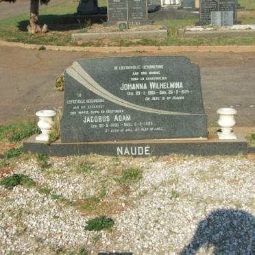 NAUDÉ Jacobus Adam 1900-1965 &amp; Johanna Wilhelmina 1905-1979
