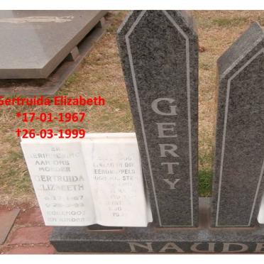 NAUDE Gertruida Elizabeth Gerty 1967-1999