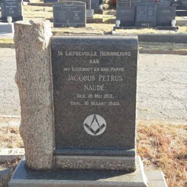 NAUDÉ Jacobus Petrus 1913-1949