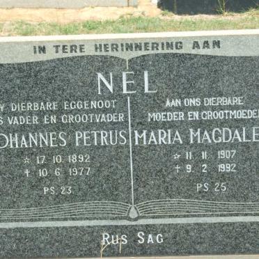 NEL Johannes Petrus 1892-1977 &amp; Maria Magdalena 1907-1992