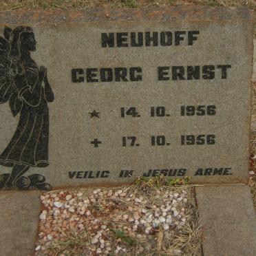 NEUHOFF Georg Ernst 1956-1956
