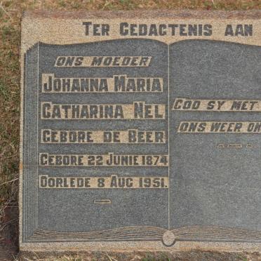 NEL Johanna Maria Catharina nee DE BEER 1874-1951