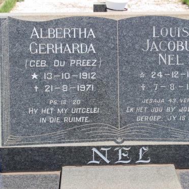 NEL Louis Jacobus 1909-1985 &amp; Albertha Gerharda DU PREEZ 1912-1971