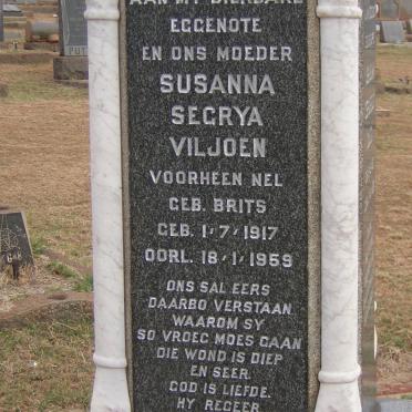 VILJOEN Susanna Segrya voorheen NEL nee BRITS 1917-1959