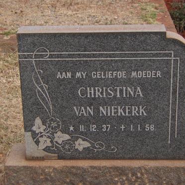 NIEKERK Christina, van 1937-1958