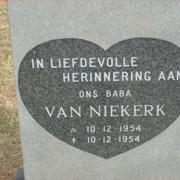 NIEKERK, van 1954-1954