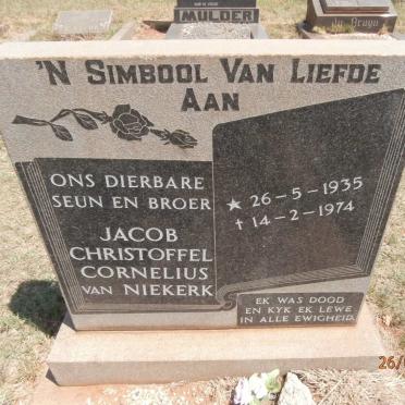 NIEKERK Jacob Christoffel Cornelius, van 1935-1974