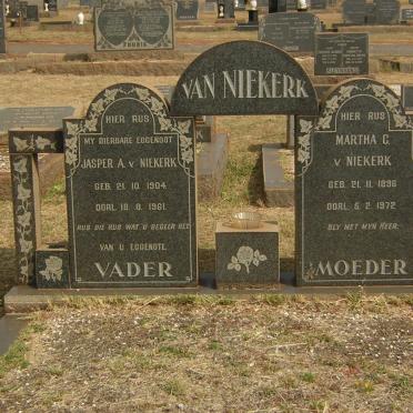 NIEKERK Jasper A., van 1904-1961 &amp; Martha C. 1896-1972