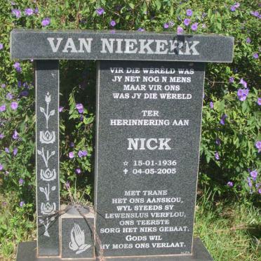 NIEKERK Nick, van 1936-2005
