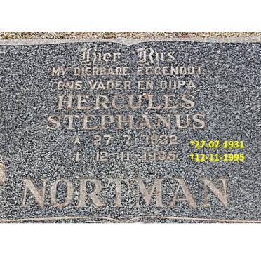 NORTMAN Hercules Stephanus 1931-1995