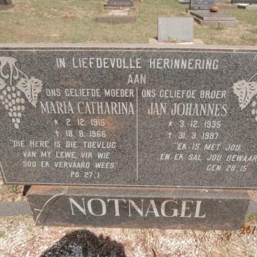 NOTNAGEL Maria Catharina 1915-1966 :: NOTNAGEL Jan Johannes 1935-1987