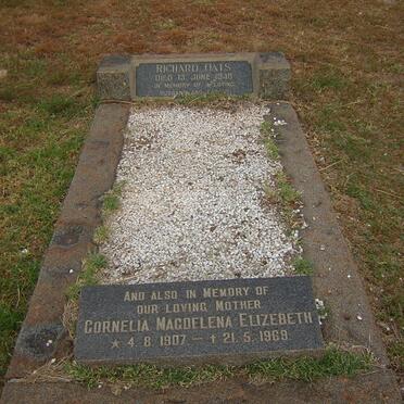 OATS Richard -1948 &amp; Cornelia Magdalena Elizabeth 1907-1969 