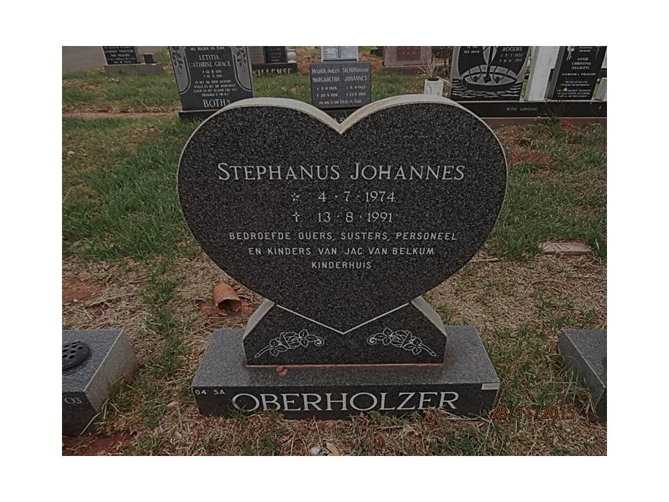 OBERHOLZER Stephanus Johannes 1974-1991