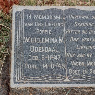 ODENDAAL Wilhelemina M. 1947-1949