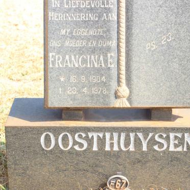 OOSTHUYSEN Francina E. 1904-1978