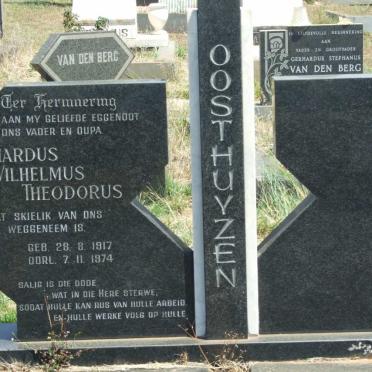 OOSTHUYZEN Gerhardus Wilhelmus Theodorus 1917-1974