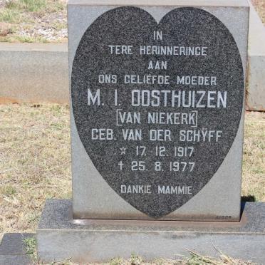 OOSTHUIZEN M.I. voorheen VAN NIEKERK nee VAN DER SCHYFF 1917-1977