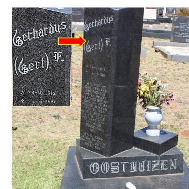 OOSTHUIZEN Gerhardus F. 1916-1987