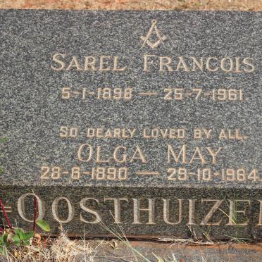 OOSTHUIZEN Sarel Francois 1898-1961 &amp; Olga May 1890-1964