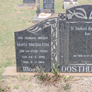 OOSTHUIZEN Gert Petrus 1889-1965 &amp; Maria Magdalena voorheen ROOS nee VON STADE 1893-1964