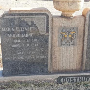 OOSTHUYSEN Louis Francois 1889-1949 &amp; LABUSCHAGNE Maria Elizabeth formerly OOSTHUYSEN 1891-1979