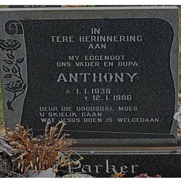 PARKER Anthony 1938-1986
