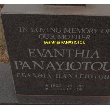 PANAYIOTOU Evanthia 1927-2003
