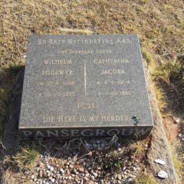 PANSEGROUW Wilhelm Lodewyk 1888-1950 &amp; Catherina Jacoba 1904-1982