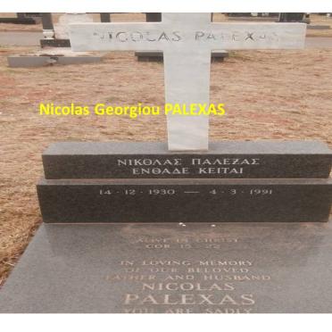 PALEXAS Nicolas Georgiou 1930-1991