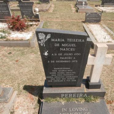 PEREIRA Maria Texeira  de Miguel 1930-1973