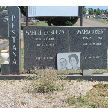 PESTANA Manuel da Souza 1904-1973 &amp; Maria Orient 1914-2006