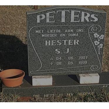 PETERS Hester S.J. 1907-1999