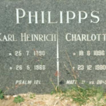 PHILIPPS Karl Heinrich 1890-196? &amp; Charlotte 1896-1980