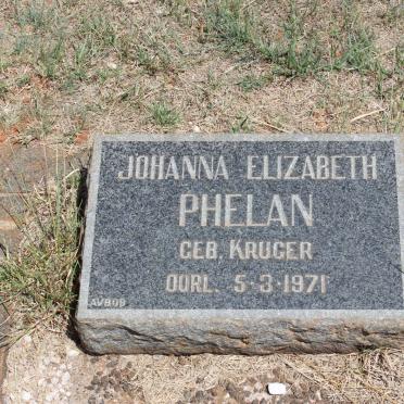 PHELAN Johanna Elizabeth nee KRUGER -1971