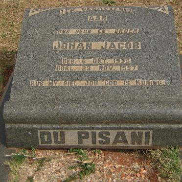 PISANI Johan Jacob, du 1935-1957