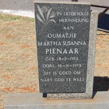 PIENAAR Martha Susanna 1901-1975