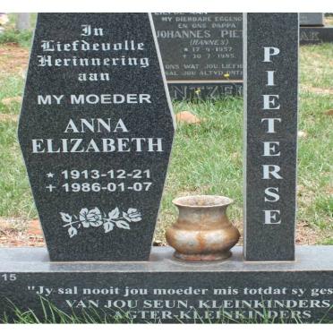 PIETERSE Anna Elizabeth 1913-1986