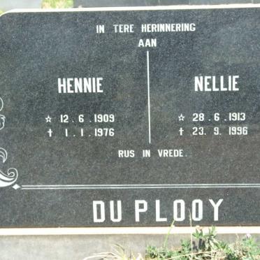 PLOOY Hennie, du 1909-1976 &amp; Nellie 1913-1996
