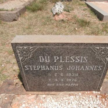 PLESSIS Stephanus Johannes, du 1934-1975