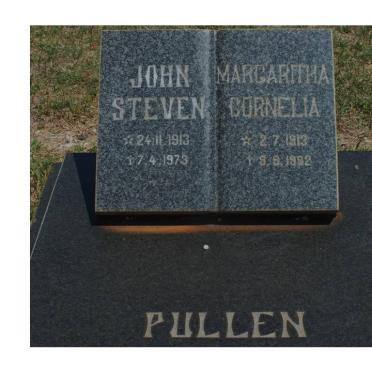PULLEN John Steven 1913-1973 &amp; Margaritha Cornelia 1913-1992