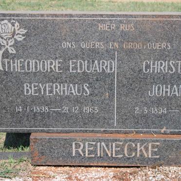 REINECKE Theodore Eduard Beyerhaus 1898-1963 &amp; Christina Johanna 1894-1981