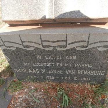 RENSBURG Nicolaas M., Janse van 1939-1967