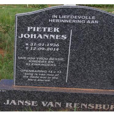 RENSBURG Pieter Johannes, Janse van 1936-2014