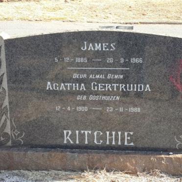 RITCHIE James 1885-1966 &amp; Agatha Gertruida OOSTHUIZEN 1900-1988