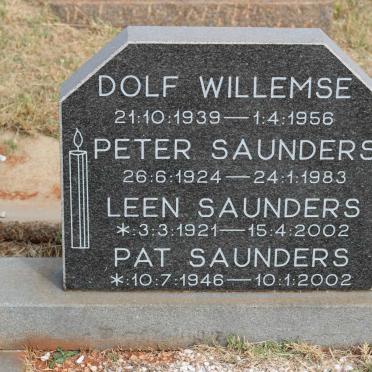 SAUNDERS Leen 1921-2002 :: SAUNDERS Peter 1924-1983 :: WILLEMSE Dolf 1939-1956 :: SAUNDERS Pat 1946-2002