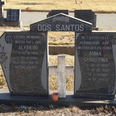 SANTOS Alfredo, dos 1909-1966 &amp; Anna Christina 1922-1989