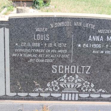 SCHOLTZ Louis 1898-1972 &amp; Anna M.H. 1906-1987
