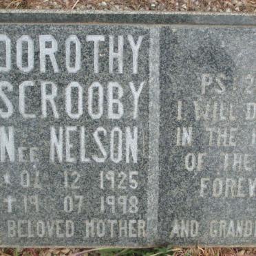SCROOBY Dorothy nee NELSON 1925-1998