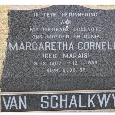 SCHALKWYK Margaretha Cornelia, van nee MARAIS 1907-1983